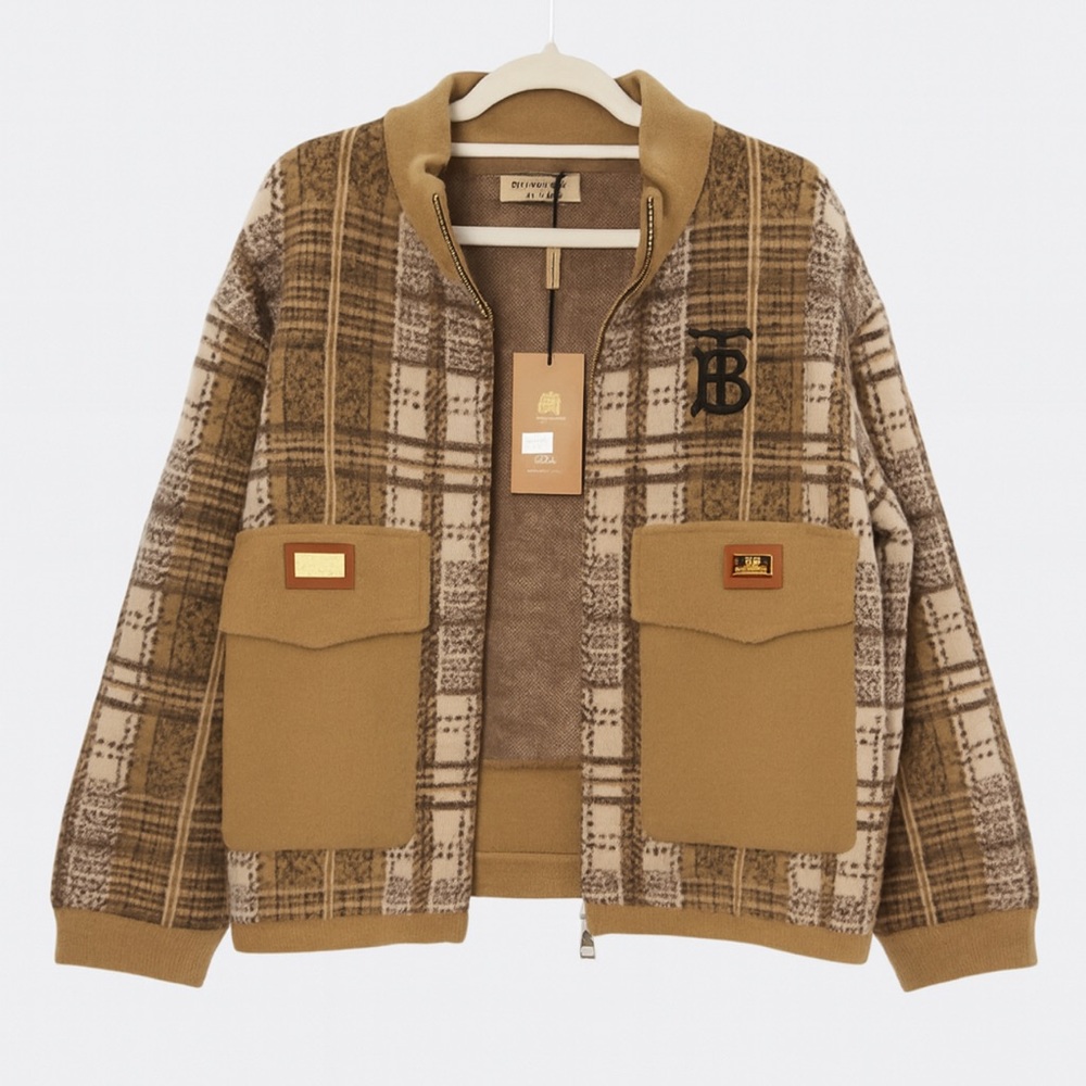 Burberry Plaid Jacket with Pockets